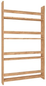 Επιτοίχια βιβλιοθήκη - ραφιέρα Montessori Megapap χρώμα pine oak 74x10x120εκ.