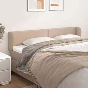 vidaXL Κεφαλάρι με Πτερύγια Καπουτσίνο 203x23x78/88εκ. Συνθετικό Δέρμα