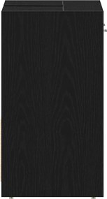 vidaXL Ντουλάπι Νιπτήρα Μπάνιου Μαύρο Δρυς 60x33x60 εκ. Επεξ. Ξύλο
