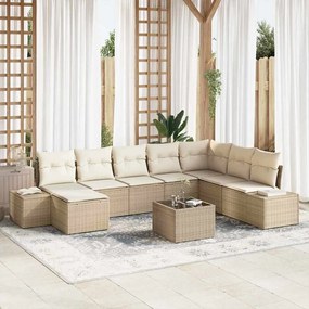 vidaXL Σετ Καναπέ Κήπου 9 pcs 319 x 209 x 85 εκ. Πολυ ράταν