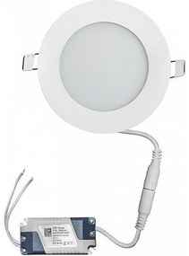 Adeleq Led Φωτιστικό Ψευδοροφής Αλουμινίου Στρογγυλό 6W 6300K 120° Λευκό 21-06100