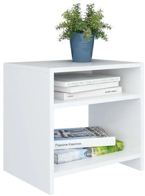 vidaXL Κομοδίνο Λευκό 40 x 30 x 40 εκ. από Επεξ. Ξύλο