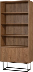 Βιβλιοθήκη Καρυδί / Μαύρο NUPRII 80x36x182