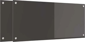 vidaXL Πίσω Πάνελ Κουζίνας 2 pcs Σκούρο Γκρι 90 x 40 cm