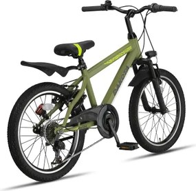 Dakota MTB 20 Inch Junior 7SP Rim Brakes Army Green