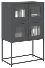 Highboard Ανθρακί 68x39x107 cm Χάλυβας - Ανθρακί