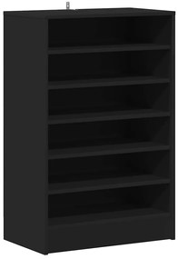 vidaXL Παπουτσοθήκη Μαύρη 60 x 35 x 92 εκ. από Επεξ. Ξύλο