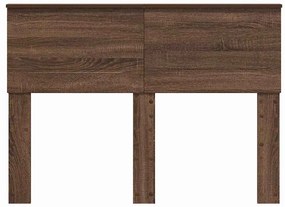 vidaXL Κεφαλάρι με κεφαλάρι Καφέ δρυς 135 cm Επεξεργασμένο ξύλο