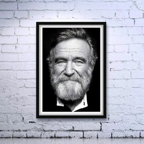 Πόστερ &amp; Κάδρο Robin Williams PRT012 22x31cm Μαύρο Ξύλινο Κάδρο (με πόστερ)