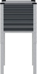 vidaXL Γλάστρα Κήπου Ανθρακί 45x45x88 εκ. Ατσάλινη