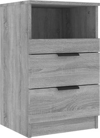 vidaXL Κομοδίνα 2 τεμ. Γκρι Sonoma από Επεξεργασμένο Ξύλο