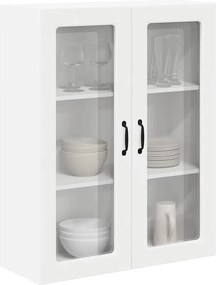 vidaXL Ραφιέρα τοίχου LUCCA Λευκό 80 x 31 x 100 εκ. Επεξεργασμένο Ξύλο