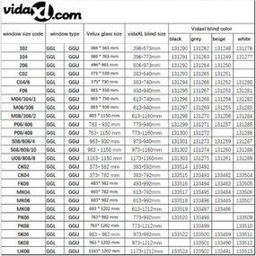 vidaXL Ρολάκια Συσκότισης Μαύρα P06/406 GGL και GGU