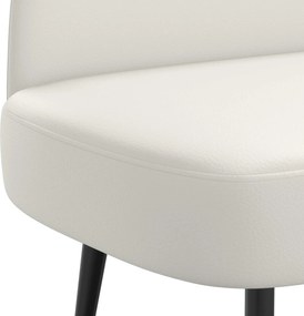 vidaXL Δερμάτινος Πάγκος με Πλάτη Λευκό 110 x 60 x 76 cm Τεχνητό Δέρμα