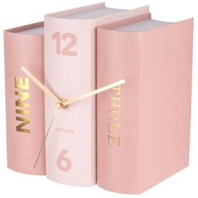 Ρολόι Επιτραπέζιο KA5730 Book Pink Karlsson Paper
