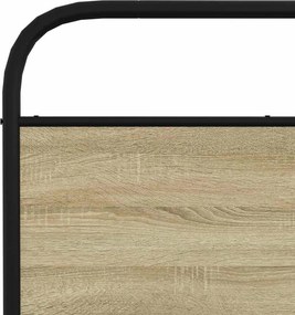 vidaXL Σκελετός Κρεβ. Χωρίς Στρώμα Sonoma Δρυς 200x200 εκ. Μεταλλικό