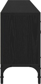 vidaXL Ντουλάπι TV 200 x 25 x 44 εκ Μαύρη δρυς Επεξεργασμένο ξύλο