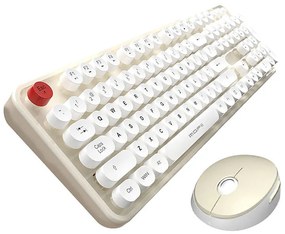 Wireless keyboard + mouse set MOFII Sweet 2.4G (White-Beige