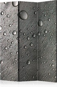 Διαχωριστικό με 3 τμήματα - Steel surface with water drops [Room Dividers]