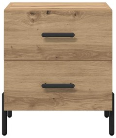 vidaXL Κομοδίνο artisan δρυς 40 x 35 x 47.5 εκ Επεξεργασμένο ξύλο