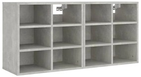 Παπουτσοθήκες 2 τεμ. Γκρι σκυροδέματος 52,5 x 30 x 50 εκ. - Γκρι