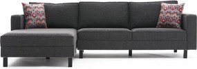 Corner Sofa Kale Linen Left - Anthracite Anthracite