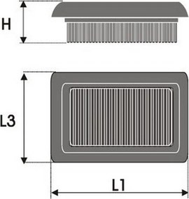 Φίλτρο αέρα Green Filters P813843