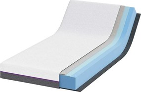 vidaXL Στρώμα Αφρού Μνήμης Μέτριο 120 x 200 cm Λευκό και Γκρι