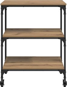 vidaXL Καρότσι Κουζίνας Artisan Oak 60 x 41 x 76 εκ.