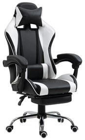 Καρέκλα Γραφείου Gaming BRAY Λευκό/Μαύρο PVC 67x50x120-127cm