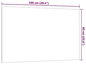 vidaXL Πίνακας Επιτοίχιος Μαγνητικός Λευκός 100 x 60 εκ. Ψημένο Γυαλί