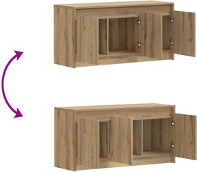 vidaXL Ντουλάπι TV 100 x 34 x 50 εκ Artisan Δρυς Επεξεργασμένο Ξύλο