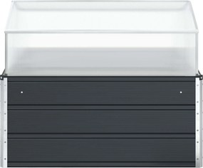 vidaXL Γλάστρα Ανθρακί 100 x 100 x 77 cm Επικαλυμμένος Χάλυβας