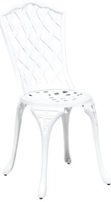 vidaXL Σετ Μπιστρό Κήπου 3 pcs Λευκό Αλουμίνιο