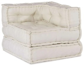 vidaXL Modular Pouffe Cream 70x70x54 ύφασμα