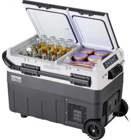 VEVOR Portable Car Refrigerator Freezer Compressor 50 L Dual Zone for Home Car