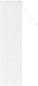 vidaXL Βενετσιάνικες Ρόδες Λευκό 175 x 50 εκ Αλουμίνιο