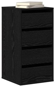 VidaXL Ντουλάπι με Συρτάρια 3-Συρτάρι Μαύρο 40 x 41 x 76 εκ.