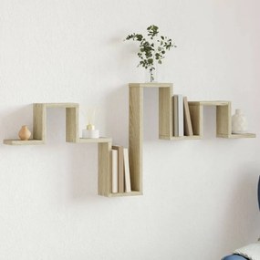 VidaXL Ράφι Τοίχου Sonoma Δρυς 104,5x10x43 εκ. από Επεξεργασμένο Ξύλο