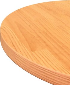 vidaXL Επιφάνεια Τραπεζιού Στρογγυλή Καφέ Κερ. Ø70x2,5 εκ Μασίφ Πεύκο