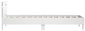 Πλαίσιο Κρεβατιού με Κεφαλάρι Λευκό 90x200 εκ. Επεξεργ. Ξύλο - Λευκό