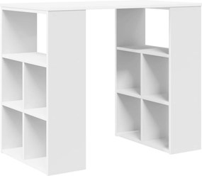 vidaXL Γραφείο με ράφι Λευκό 90 x 50 x 75 εκ. Επεξεργασμένο ξύλο
