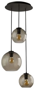 Φωτιστικό Οροφής Vetro 7641 3xE27 60W Fume Nowodvorski Metal, Glass
