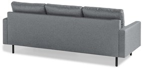 Γωνιακός Καναπές Seattle J129, Ανοιχτό γκρι, 200x130x80cm, 62 kg, Πόδια: Μέταλλο | Epipla1.gr