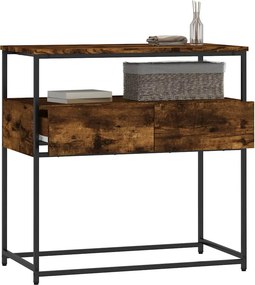 vidaXL Τραπέζι Κονσόλα Καπνιστή Δρυς 75x40x75 εκ. Επεξεργ. Ξύλο