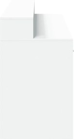 vidaXL Γραφείο με LED Λευκό 160x55x91 εκ. από Επεξεργασμένο Ξύλο