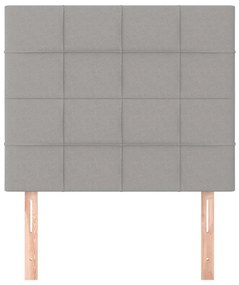 vidaXL Κεφαλάρι Ανοιχτό Γκρι 80x5x118/128 εκ. Ύφασμα