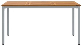 vidaXL Υπαίθρια Τραπέζια Φυσικό και γκρι 150 x 90 x 75 cm