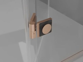 Mexen Mist-F Διπλή πτυσσόμενη καμπίνα ντους 80 x 80 cm, διάφανη, βουρτσισμένος