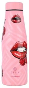 Estia Θερμός Παγούρι Travel Flask Save The Aegean 500ml Blush Pop 01-31657